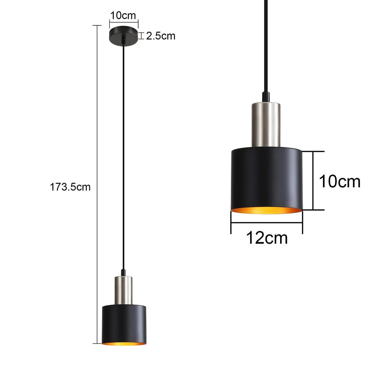 PENDELLEUCHTE Markowitz 10/10/173.5 cm - Schwarz, Metall (10/10/173.5cm) - Nettlife