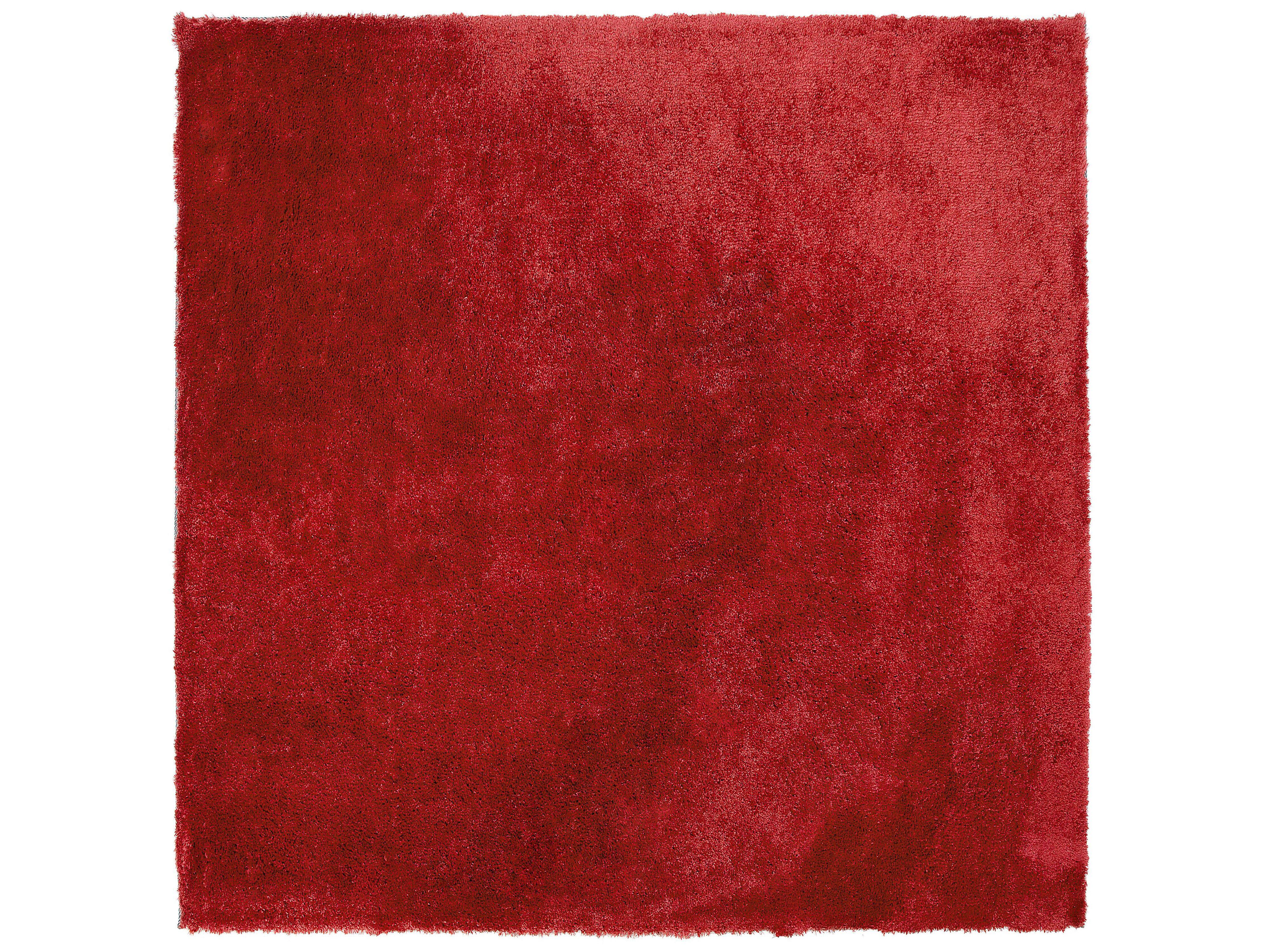 SHAGGY-TEPPICH Evren 200/200 cm - Rot, Kunststoff (200/200cm) - Beliani