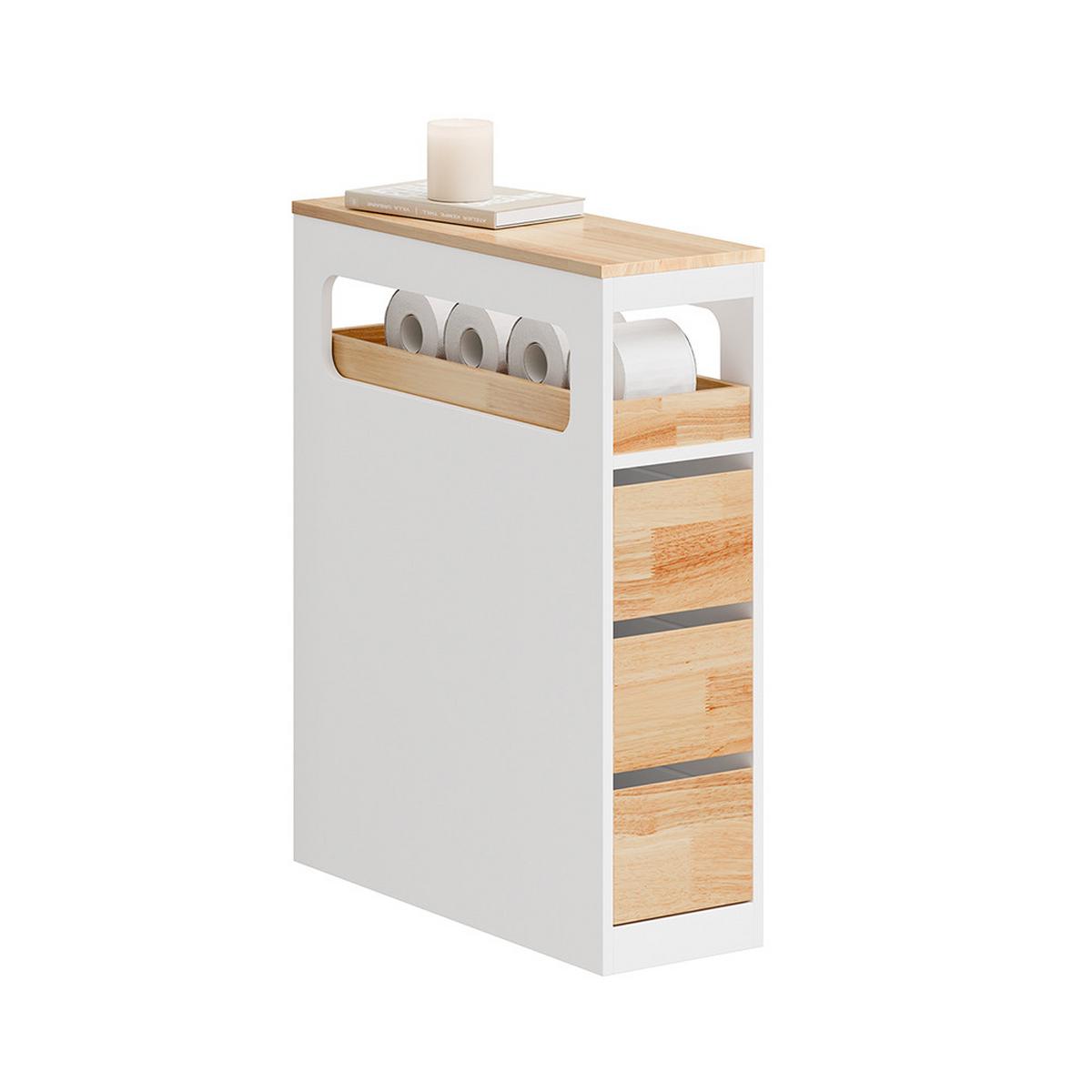 SCHRANK zur Toiletten-Nutzung BZR54-III-WN - Ahornfarben, Fell (65/82/23cm) - SoBuy