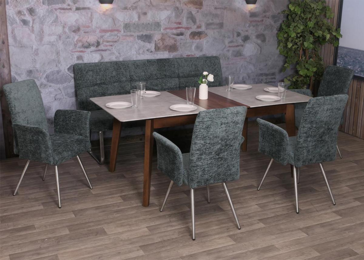 ESSZIMMER-SET Blau 5er-Set - Blau, Textil (180/99/65cm) - MCW