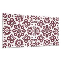 WANDPANEEL 120x60 cm selbstklebend Rosaria - Weiß/Dunkelrot, Kunststoff (60/1.6/120cm) - Wallfluent