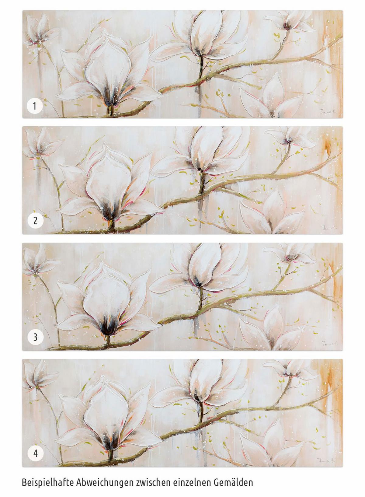 ÖLGEMÄLDE 150/50 cm - Beige/Weiß, Holz/Textil (150/50cm) - KUNSTLOFT