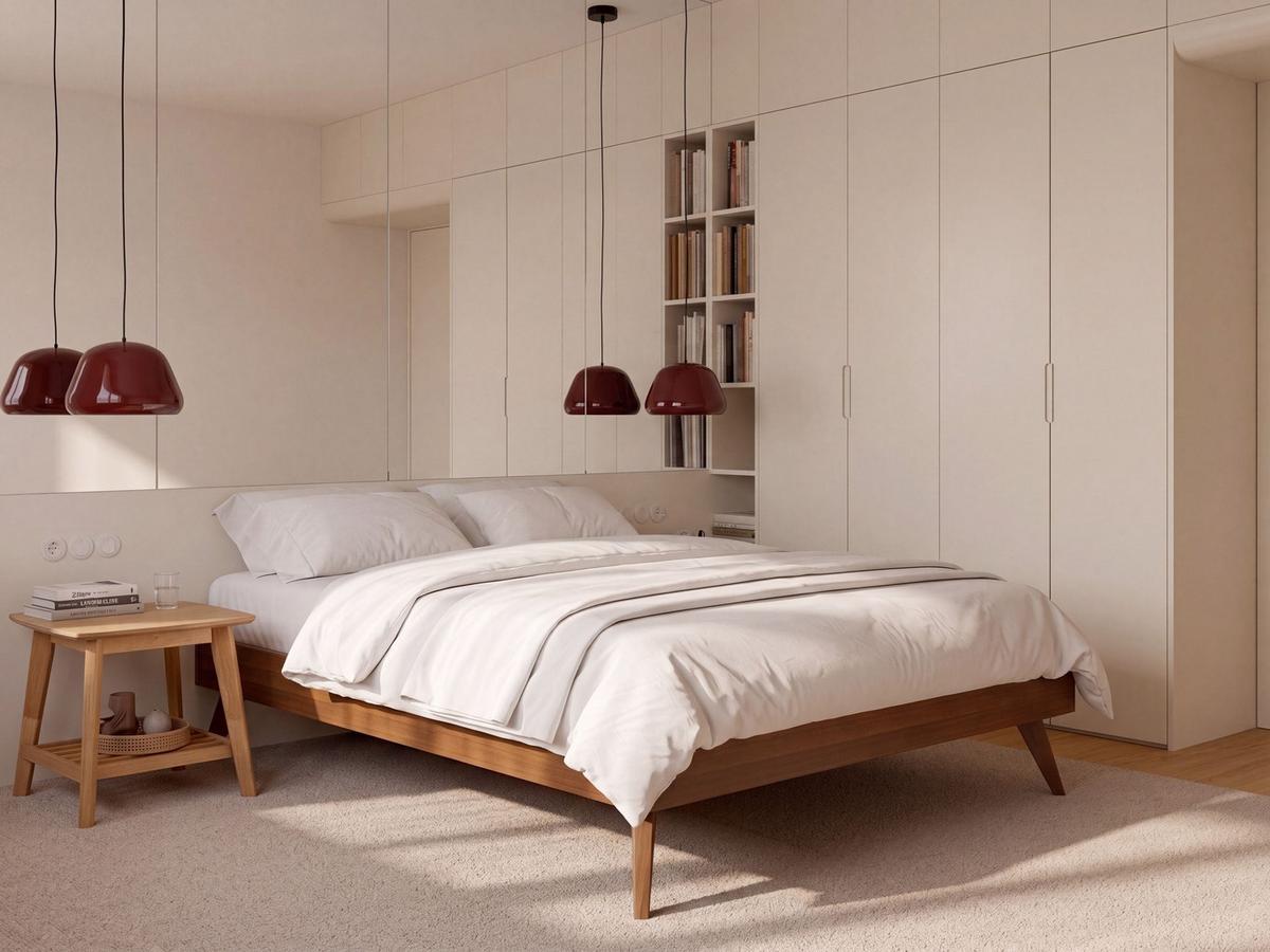BETT ohne Kopfteil 120/200 MDF-Platte Dunkelbraun Berric - Braun, Holz (120/200cm) - Beliani