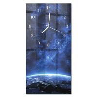 WANDUHR aus Glas 30x60 cm - Weltall - Blau, Glas (30/60/0.4cm) - TULUP