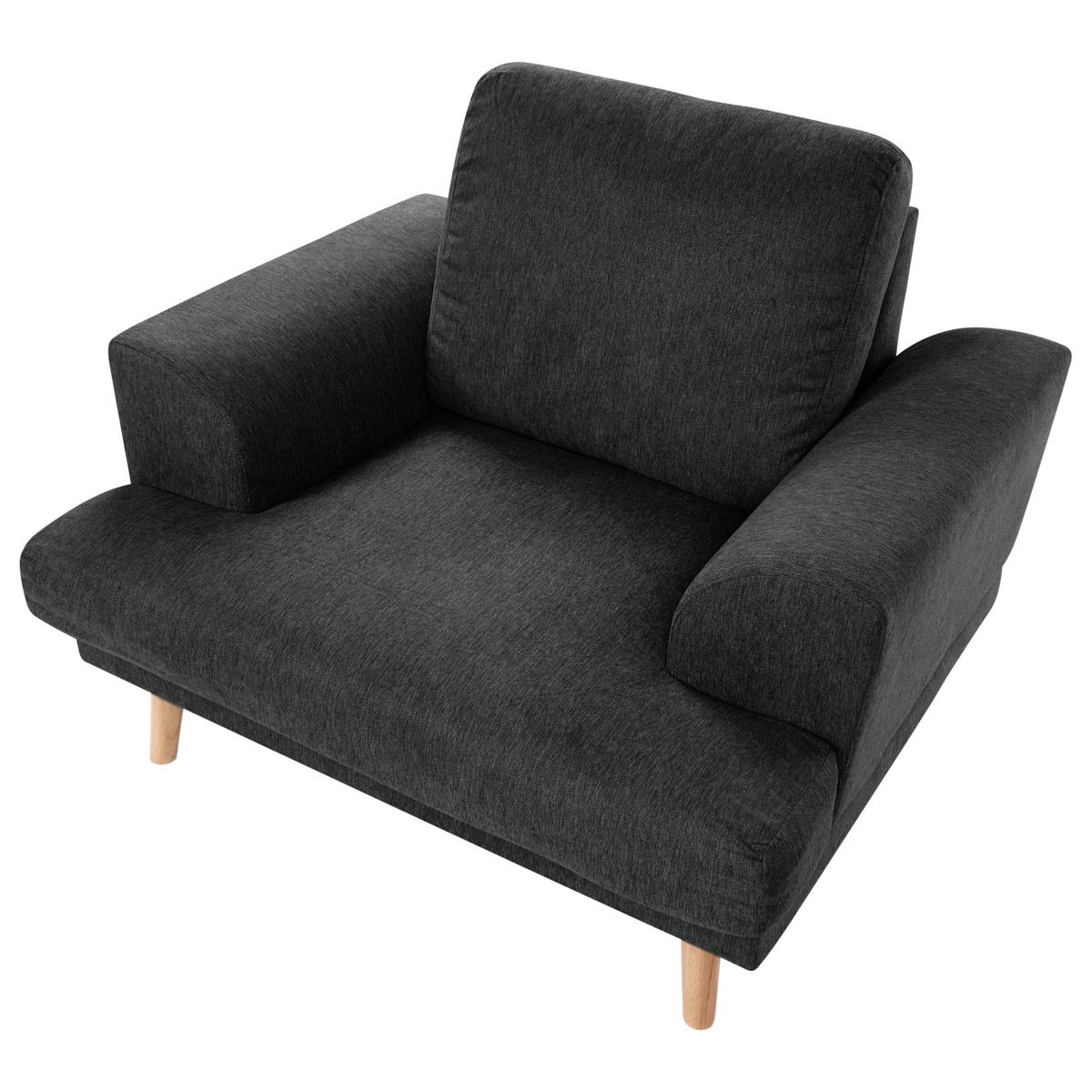 SESSEL Stoff Schwarz Kildal - Schwarz, Textil (114/90/96cm) - Beliani