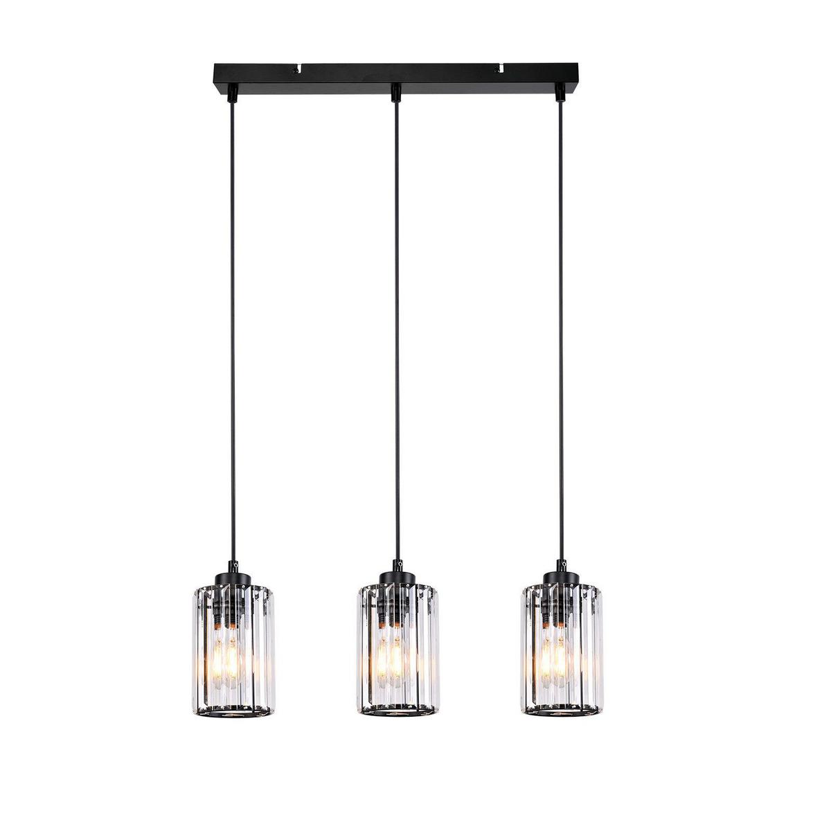 PENDELLEUCHTE Marr 40/5/140 cm - Schwarz, Metall (5/40/140cm) - Nettlife