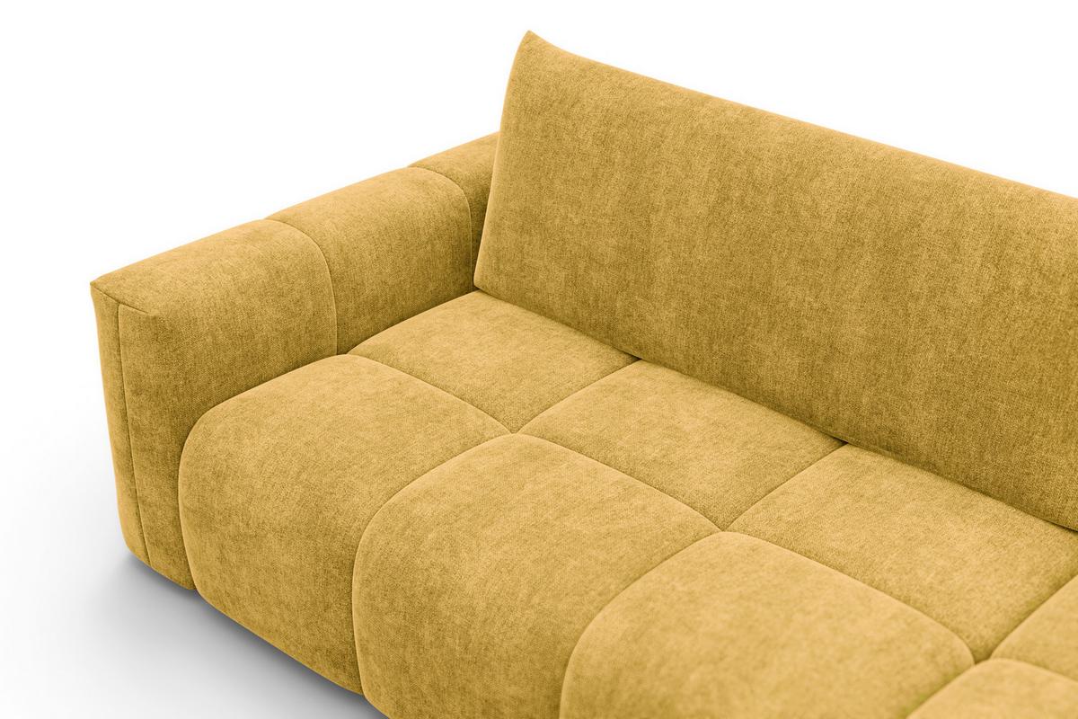 ECKSOFA VERONA 4-Sitzer rechts, Gelb - Gelb/Schwarz, Holz/Textil (266/173cm) - Courtois Laville