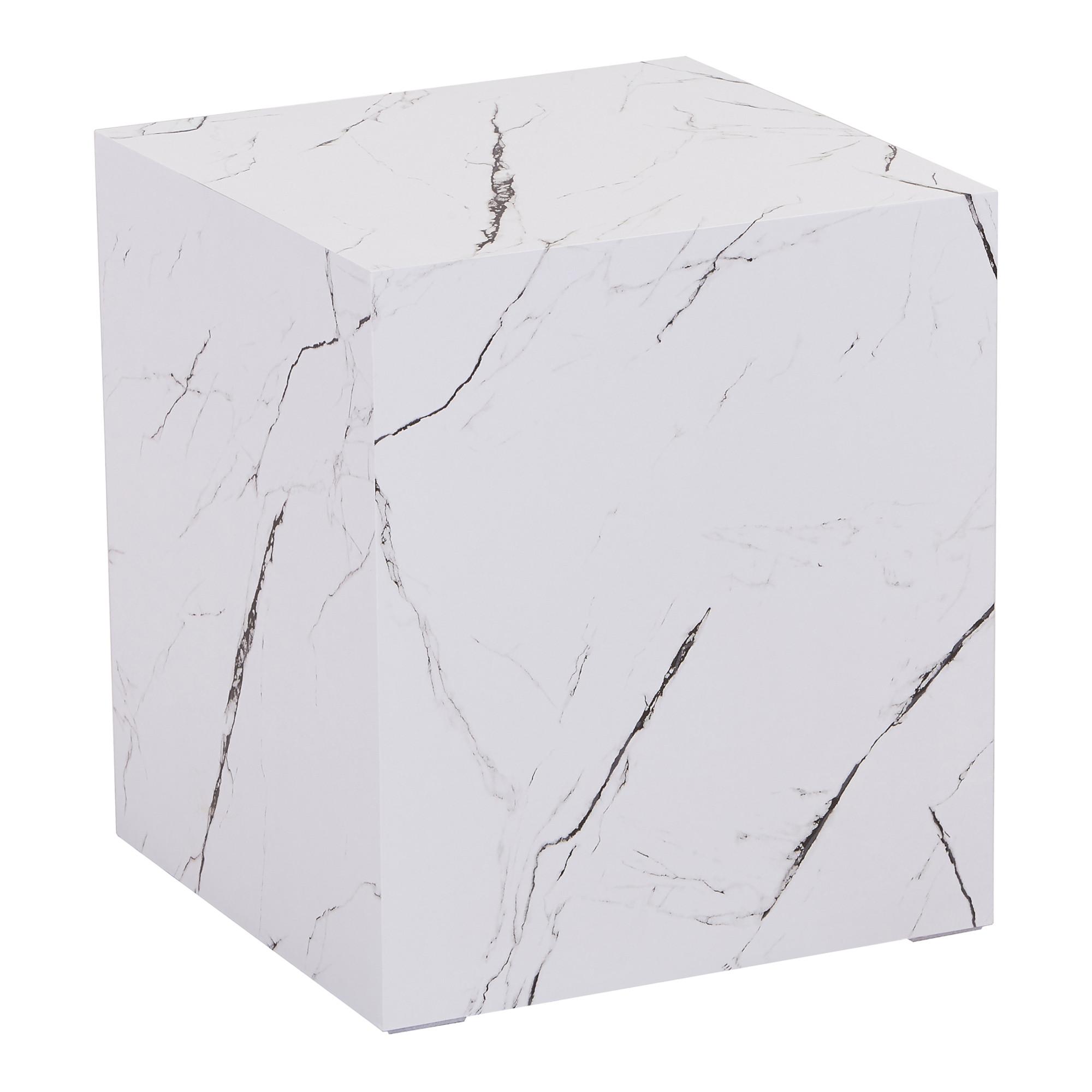 BEISTELLTISCH Ellelu - Weiß, Holzwerkstoff (40/40/45cm) - [en.casa]
