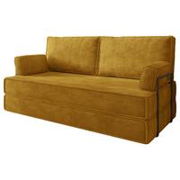 BETTSOFA SILAR aus Schaumstoff Cordstoff Gelb Schlaffunktion - Gelb, Textil (170/86/80cm) - MASSENO