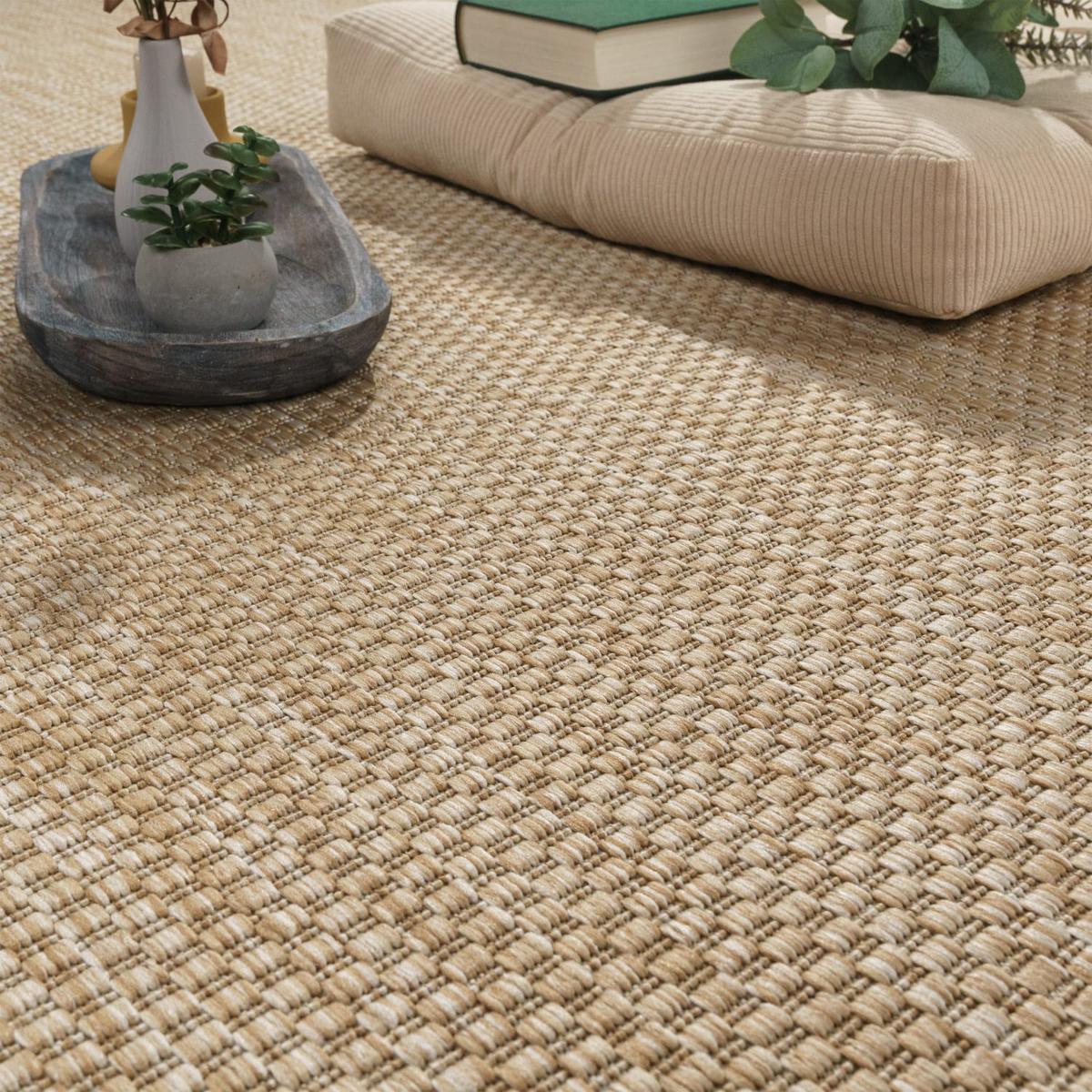 FLACHWEBTEPPICH, einfarbig, aus Polypropylen, Beige, 60 x 100 cm - Beige, Textil (100/60cm) - KADIMA DESIGN
