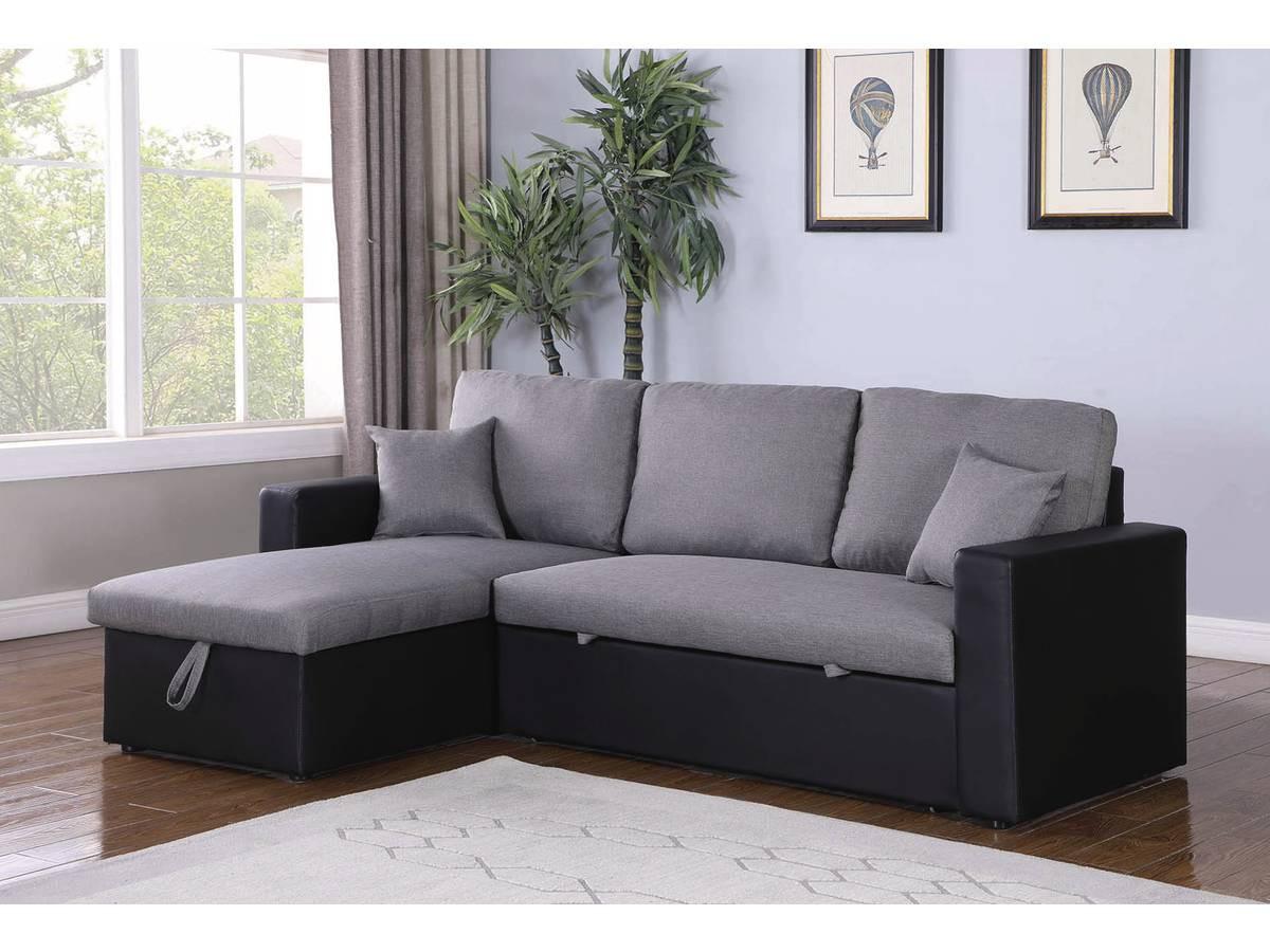 ECKSOFA alain Grau / Schwarz - Multicolor, Textil (145/221cm) - Habitat Garten