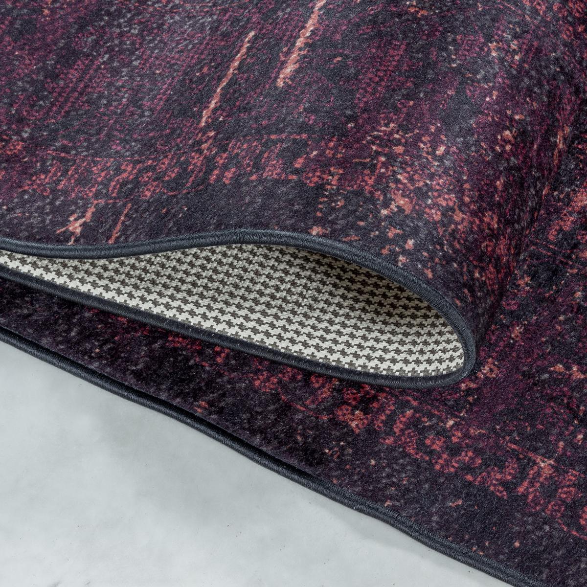 TEPPICH Flachgewebe Waschbar PIZOL in Rot, im Vintage-Stil, 200 x 290 cm - Rot, Textil (290/200cm) - KADIMA DESIGN
