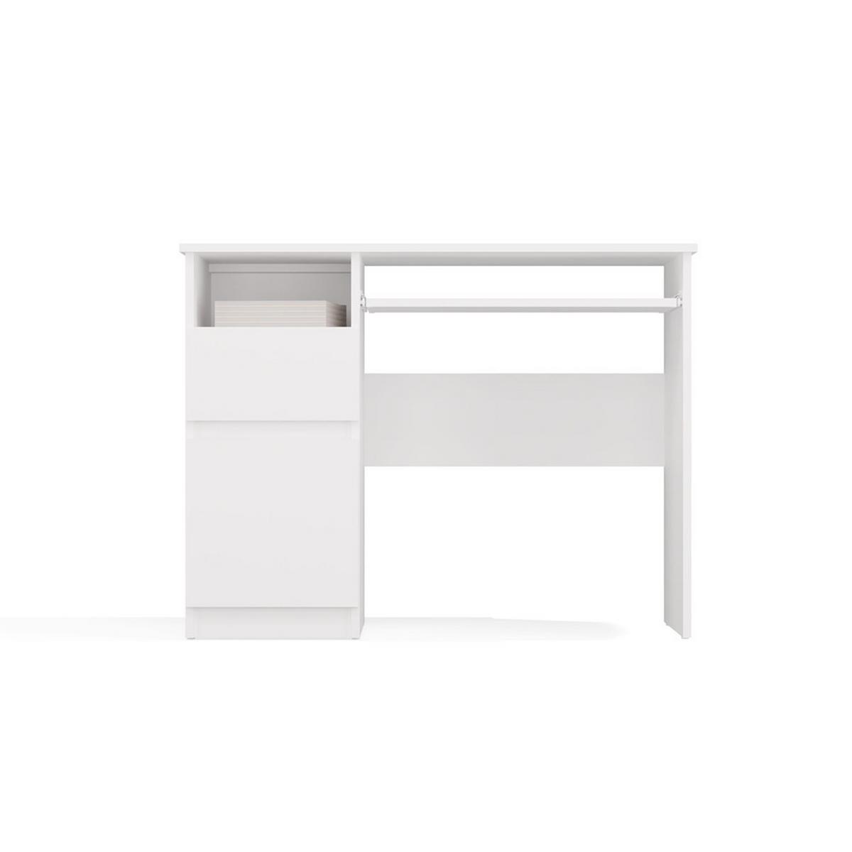 SCHREIBTISCH Weiß 98/75/51 - Weiß, Holzwerkstoff (90/50/75cm) - RAUMHIRSCH FURNITURE