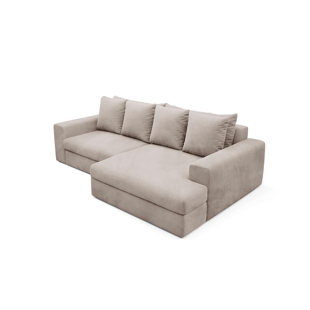 ECKSOFA Paola 3 Sitzplätze Taupe - Taupe, Holz (272/167cm) - Petits-meubles