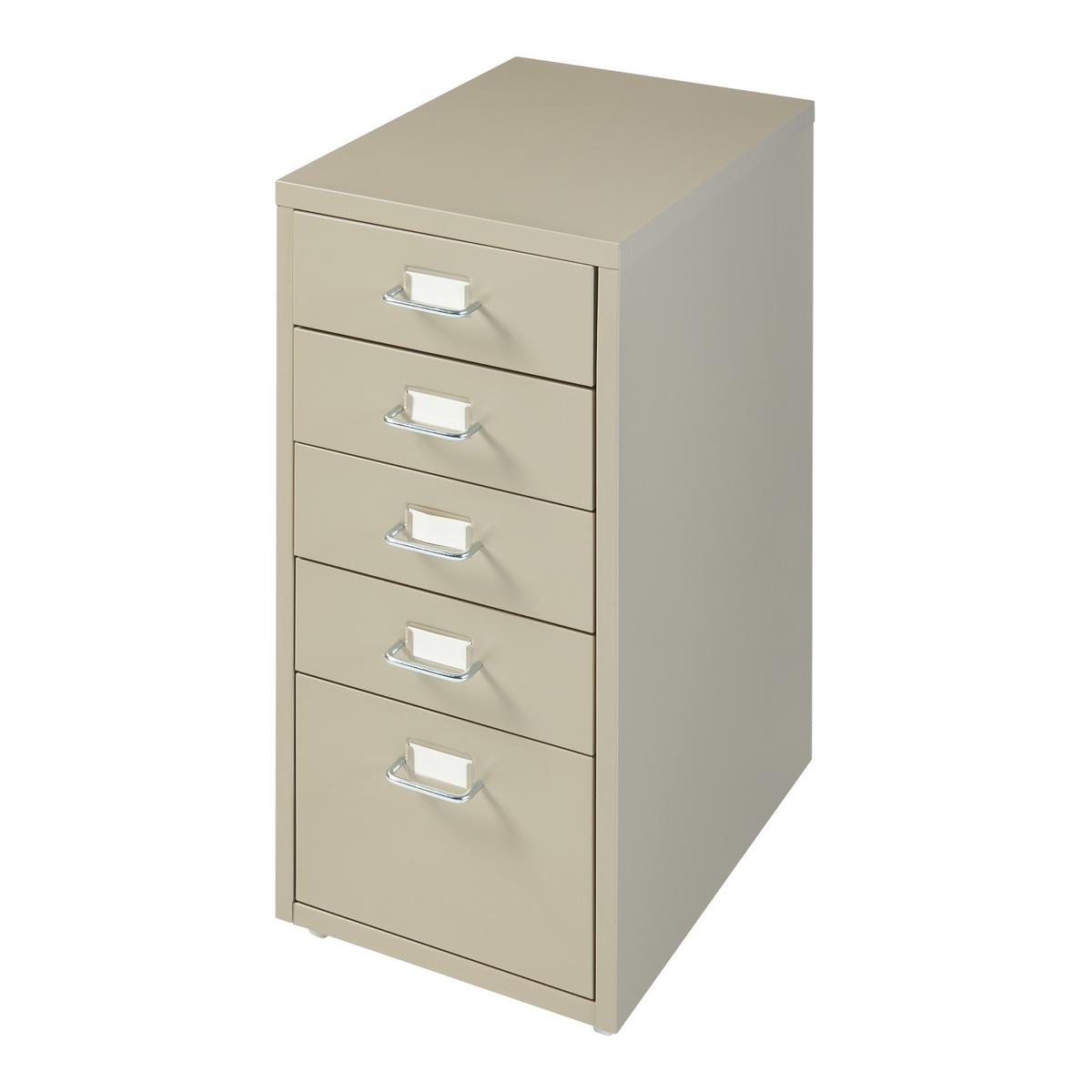 ROLLCONTAINER Kökar - Braun, Metall (28/69/41cm) - [en.casa]