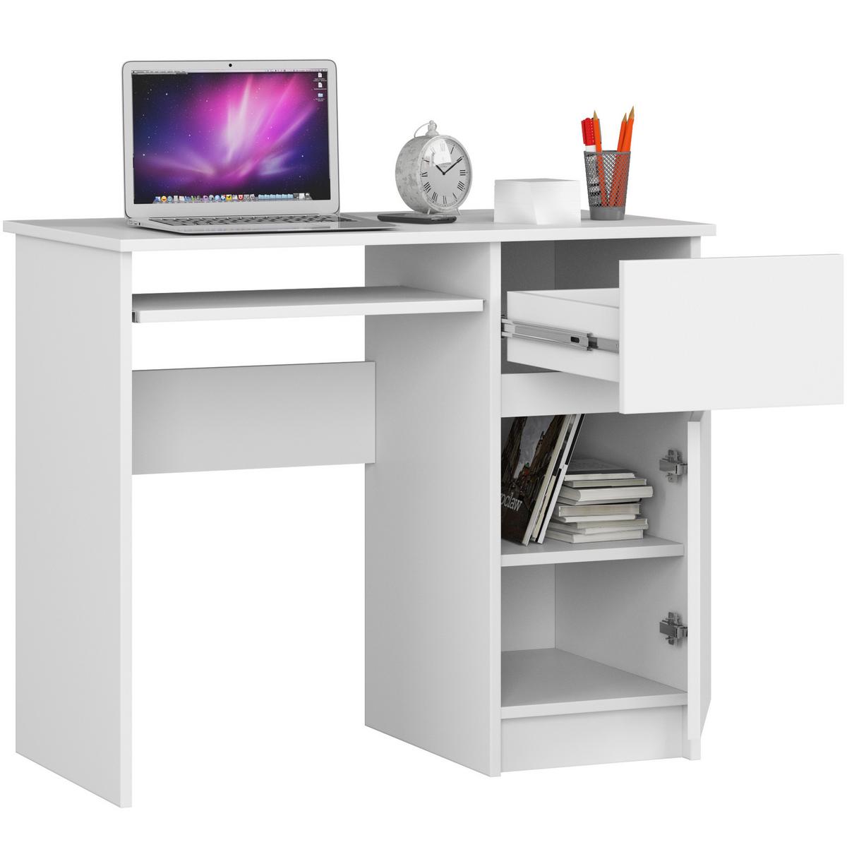 SCHREIBTISCH Weiß 77/90/50 - Weiß, Holzwerkstoff (124/52/77cm) - RAUMHIRSCH FURNITURE