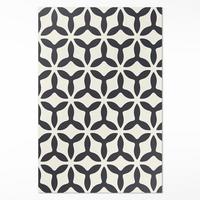 TEPPICH 120x180 cm Modernes Geometrisches Muster - Schwarz/Weiß, Kunststoff (120/180cm) - Wallfluent