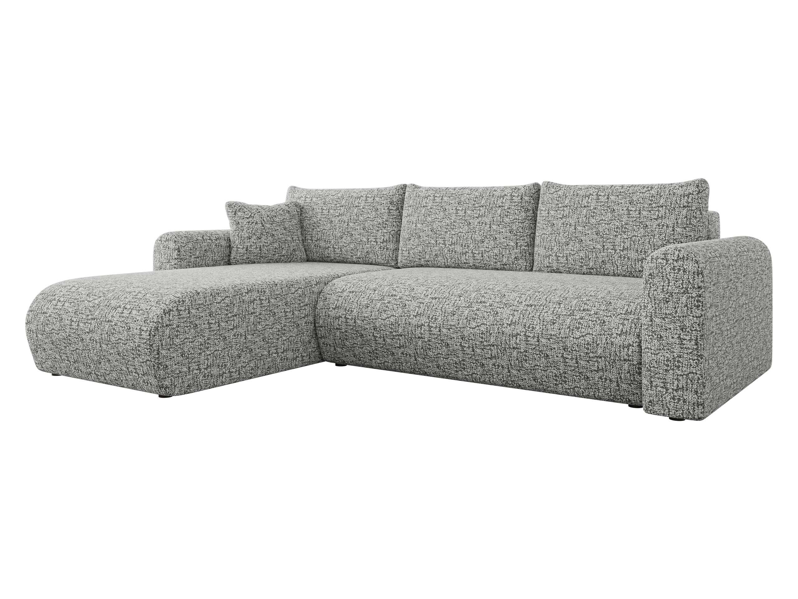 ECKSOFA Eliwo - Alufarben/Schwarz, Holz/Textil (252/158cm) - MIRJAN24
