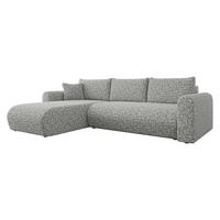 ECKSOFA Eliwo - Alufarben/Schwarz, Holz/Textil (252/158cm) - MIRJAN24