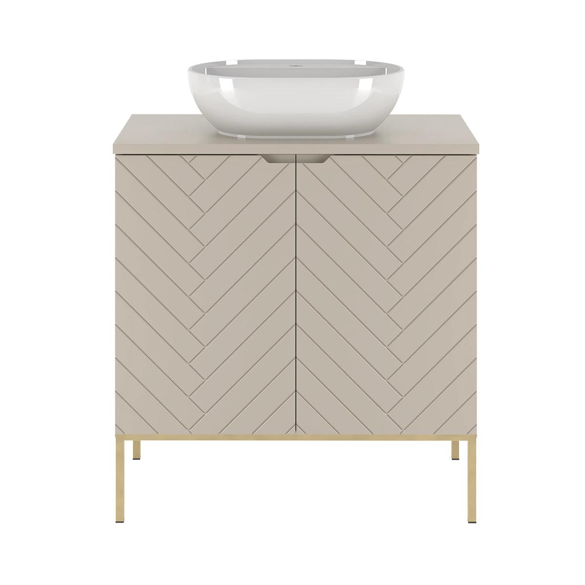 WASCHTISCH 80.6cm Daria Kaschmir - Kaschmir, Holzwerkstoff (80.6/84.2/46.5cm) - Petits-meubles