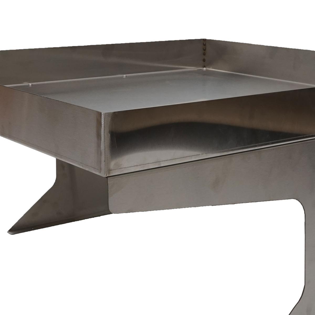 MÄHROBOTER-GARAGE Silber - Silberfarben, Metall (60/37/70cm) - MCW