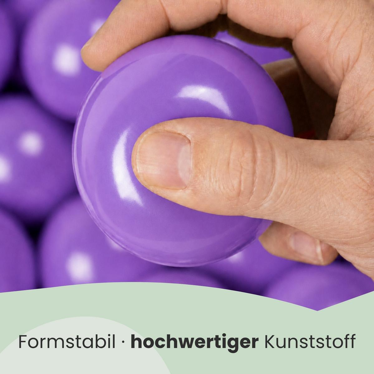 BÄLLEBAD-BÄLLE 50 Stück, Lila, 5.5 cm - Lila, Kunststoff (5.5/5.5/5.5cm) - Littletom