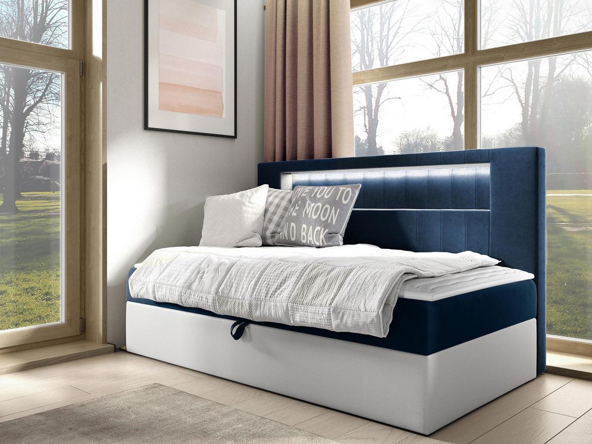 BOXBETT Gold Junior 2 - H3 - Blau/Weiß, Holz (90/200cm) - MIRJAN24