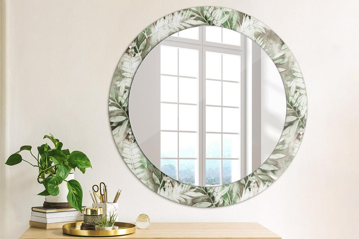 SPIEGEL Rund Ø 70 cm mit Aufdruck - Multicolor, Glas (70/70/0.4cm) - Wallfluent