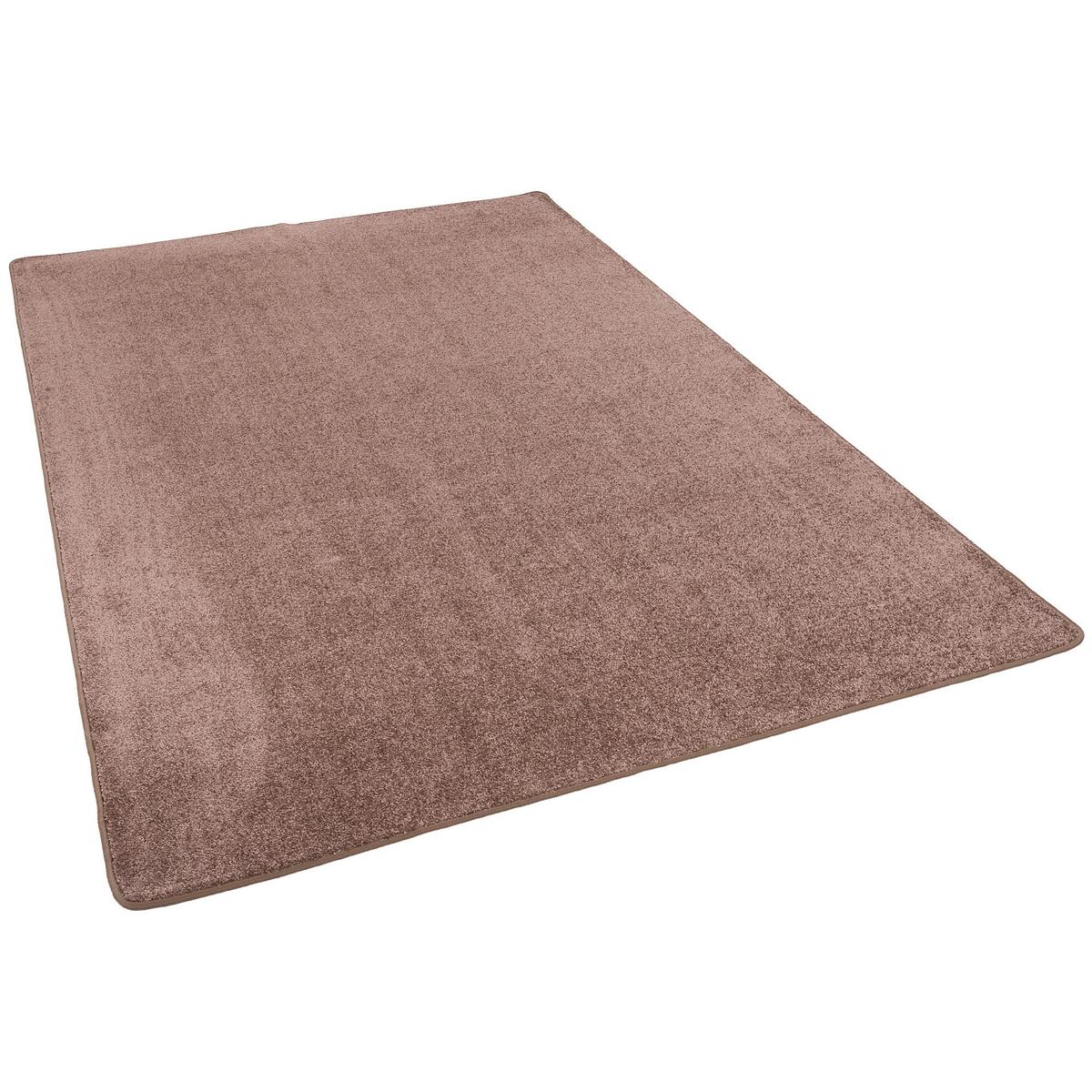 HOCHFLOR VELOURS TEPPICH LUNA - Mokka, Textil (100/100cm) - Snapstyle