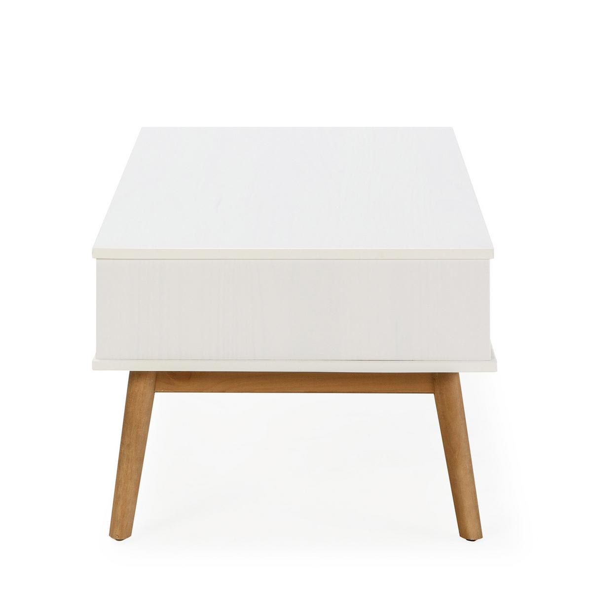 COUCHTISCH Baku weiß 2 Schubladen - Weiß, Holz (43/110/55cm) - VS Venta-stock