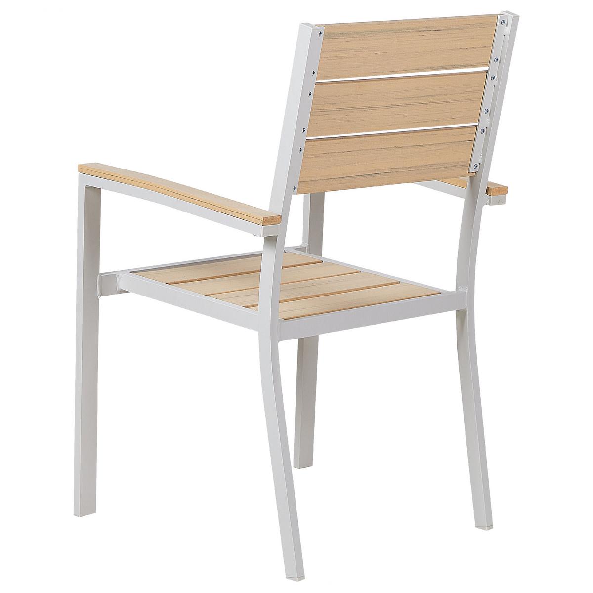 GARTENMÖBEL SET 4-Sitzer Kunstholz beige Prato - Beige/Weiß, Kunststoff - Beliani