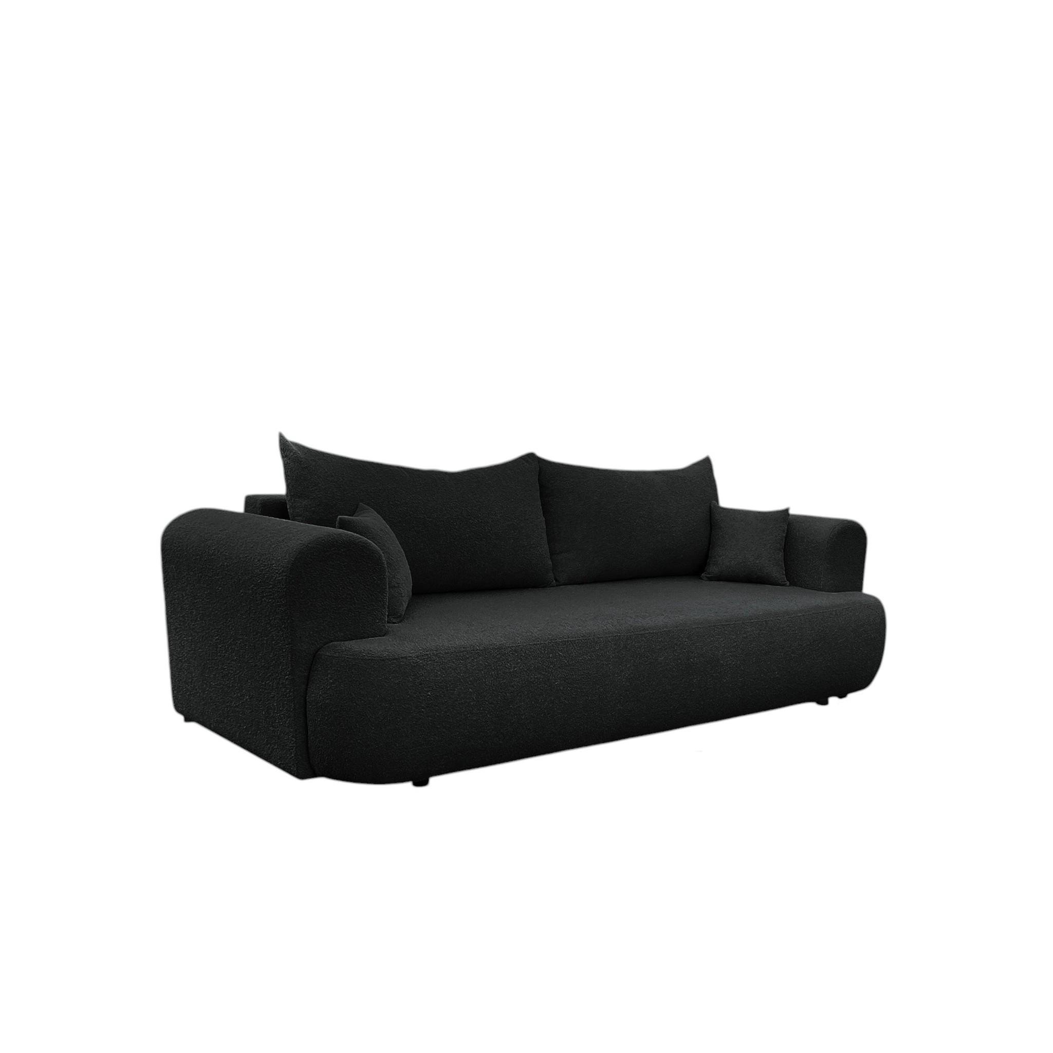 SCHLAFSOFA Anike Stoff Now Or Never - Schwarz, Holzwerkstoff/Textil (240/78/110cm) - Fun Möbel