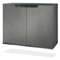 KOMMODE Sylt Beton Dunkel Optik - Dunkelgrau, Holzwerkstoff (92.5/73.5/35cm) - Vladon