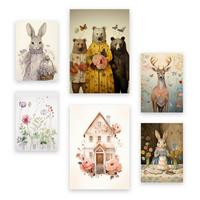 POSTER Set Mit 6 Schmetterlingstiere A3 & A4 Rahmenlos - Klar, Papier (29/3cm) - Nacnic