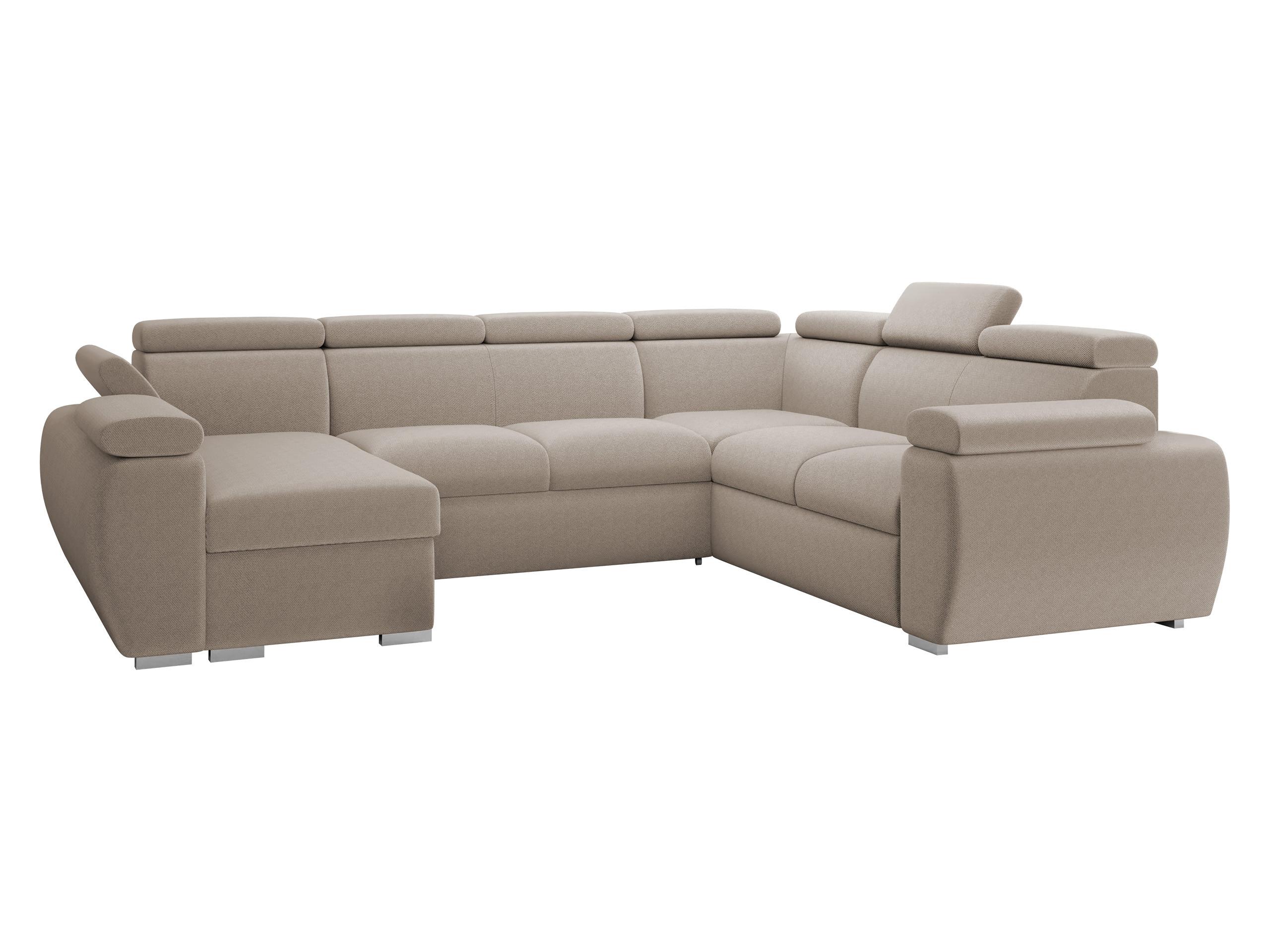 WOHNLANDSCHAFT Boston U, Seite: Links - LC+2P+R+2R - Chromfarben/Naturfarben, Holz/Textil (325/98/260cm) - MIRJAN24