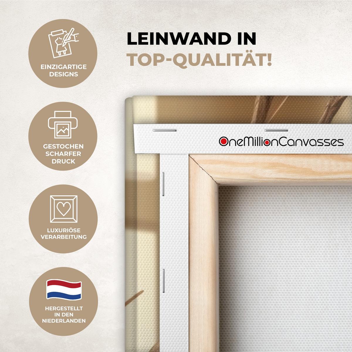 LEINWANDBILD Beige - Osterkuchen - Eier Groß 140x90 cm - Beige, Textil (140/90cm) - MuchoWow
