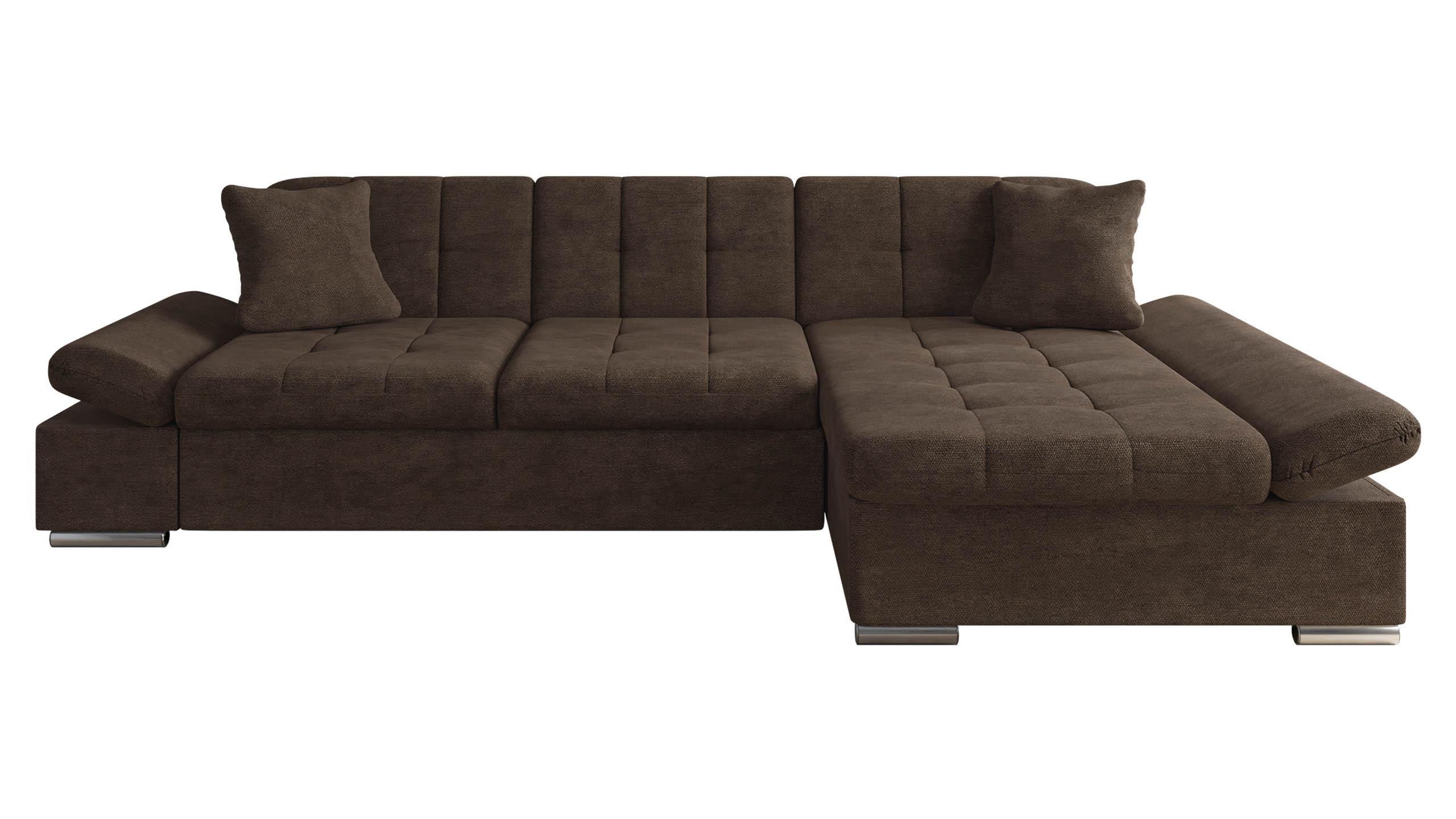 ECKSOFA Montana, Seite: Rechts - Dunkelbraun, Holz/Textil (278/161cm) - MIRJAN24