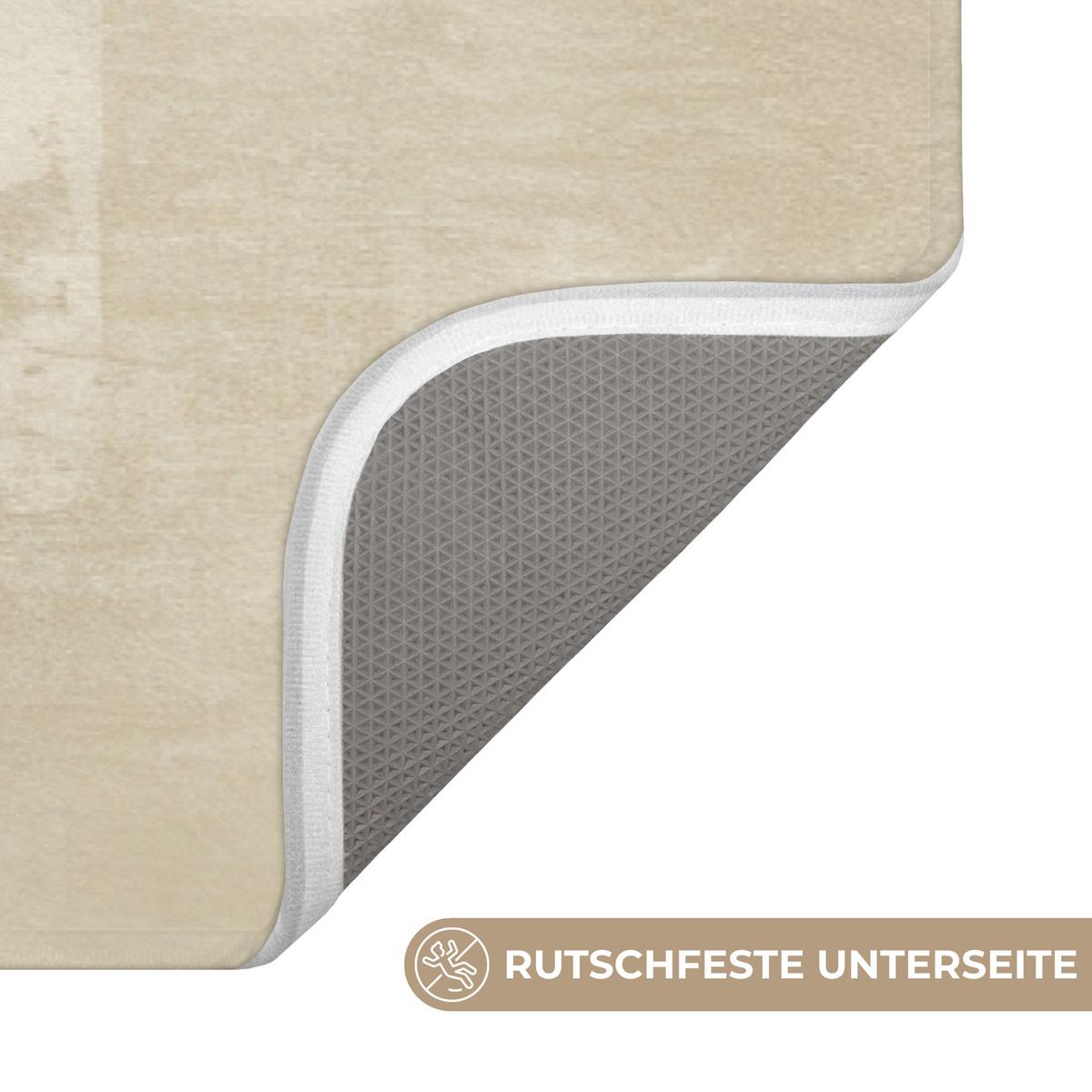 BADEMATTE Japandi - Vogel - Grün 120x60 cm - Olivgrün, Textil (120/60cm) - OnlyWow