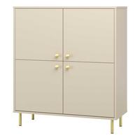 HIGHBOARD Venus - Kaschmir/Goldfarben, Holzwerkstoff (100/113/40cm) - RAUMHIRSCH FURNITURE
