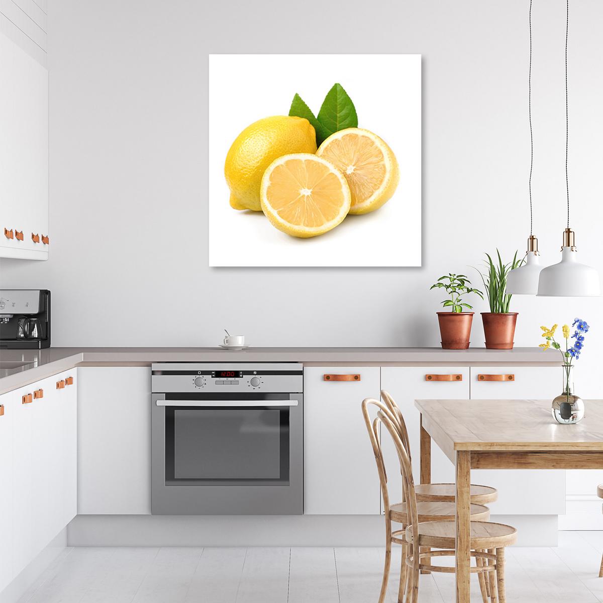 WANDBILD zitronenfrucht - Gelb, Textil (40/40cm) - Feeby