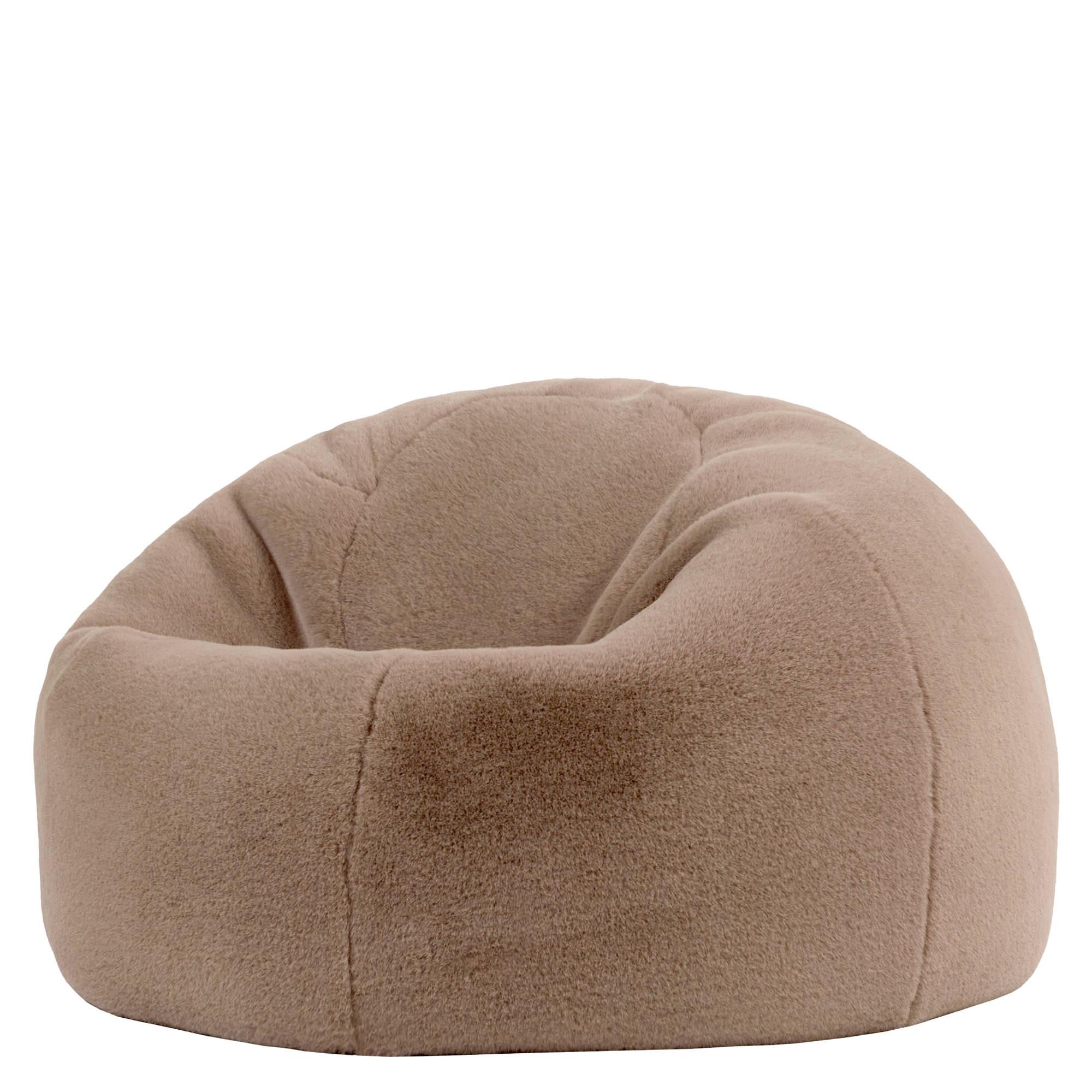 SITZSACK Kingston Kaninchenkunstfell - Mokka, Textil (85/50/85cm) - icon