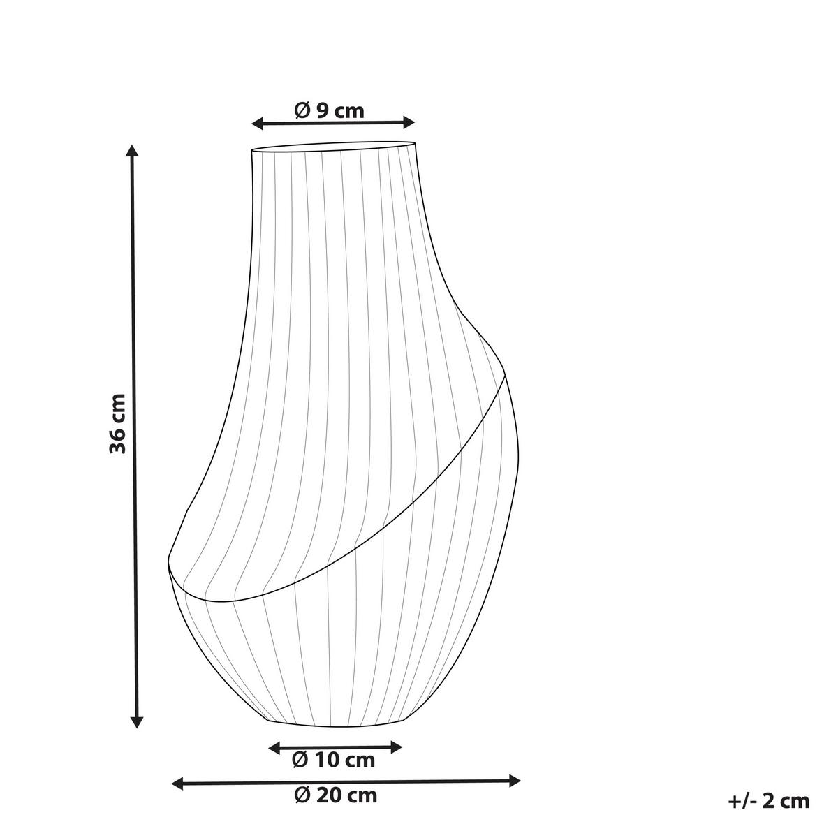 BLUMENVASE Glas grau Myrsina - Grau, Glas (36cm) - Beliani