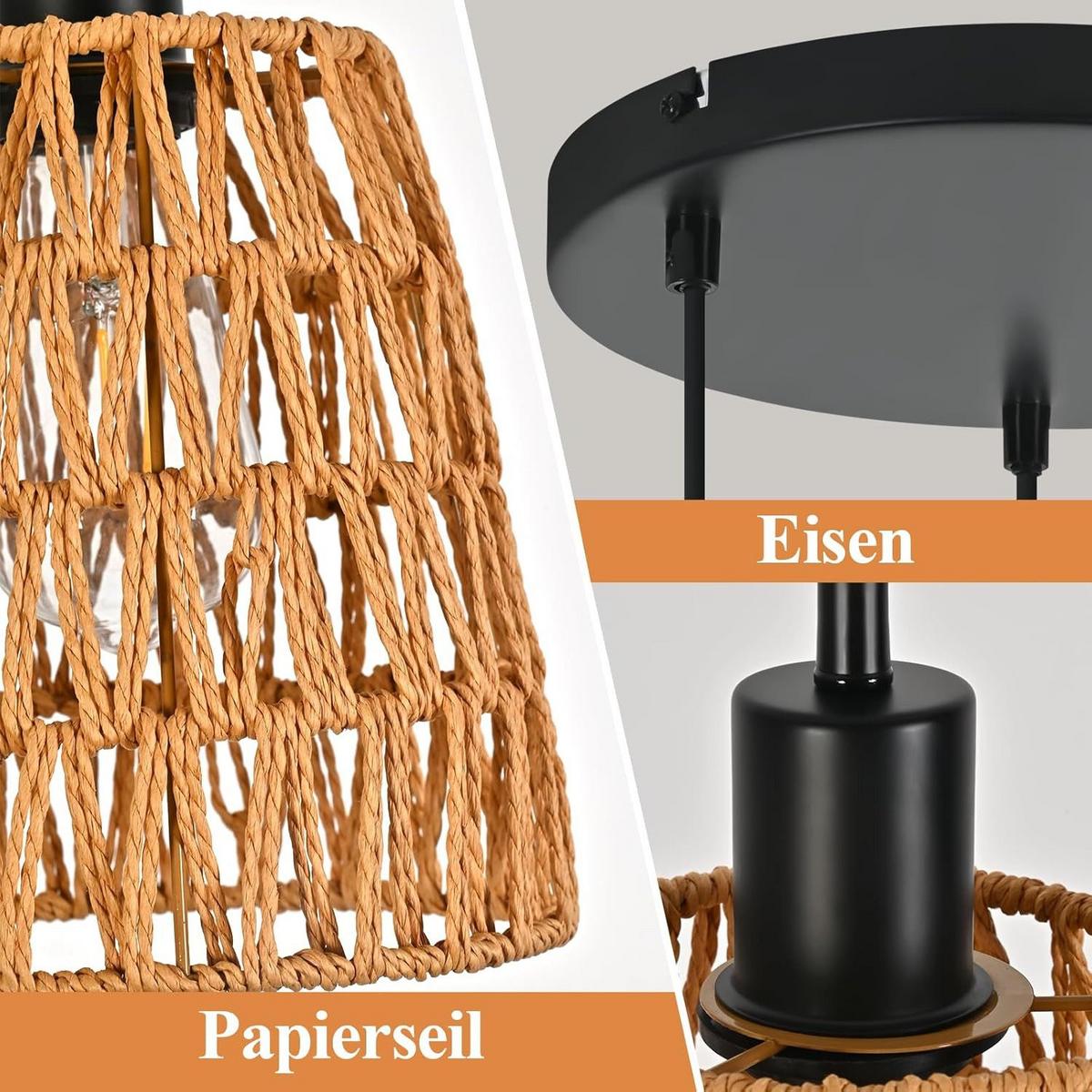 PENDELLEUCHTE BAILEY Ⅲ 25/25/120 cm - Schwarz, Metall (25/25/120cm) - Nettlife