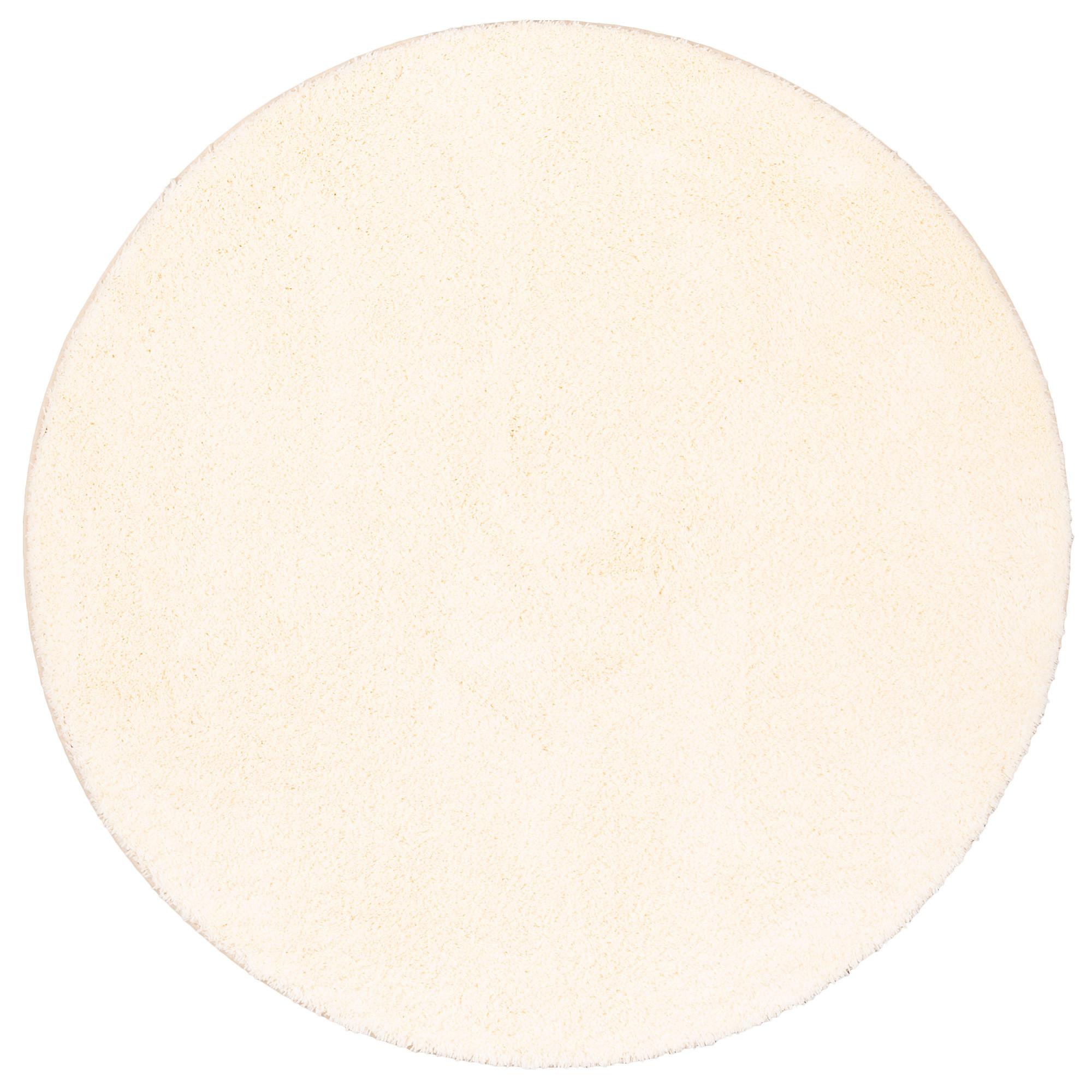 HOCHFLOR SHAGGY TEPPICH PALACE RUND - Creme, Textil (133/133cm) - Snapstyle