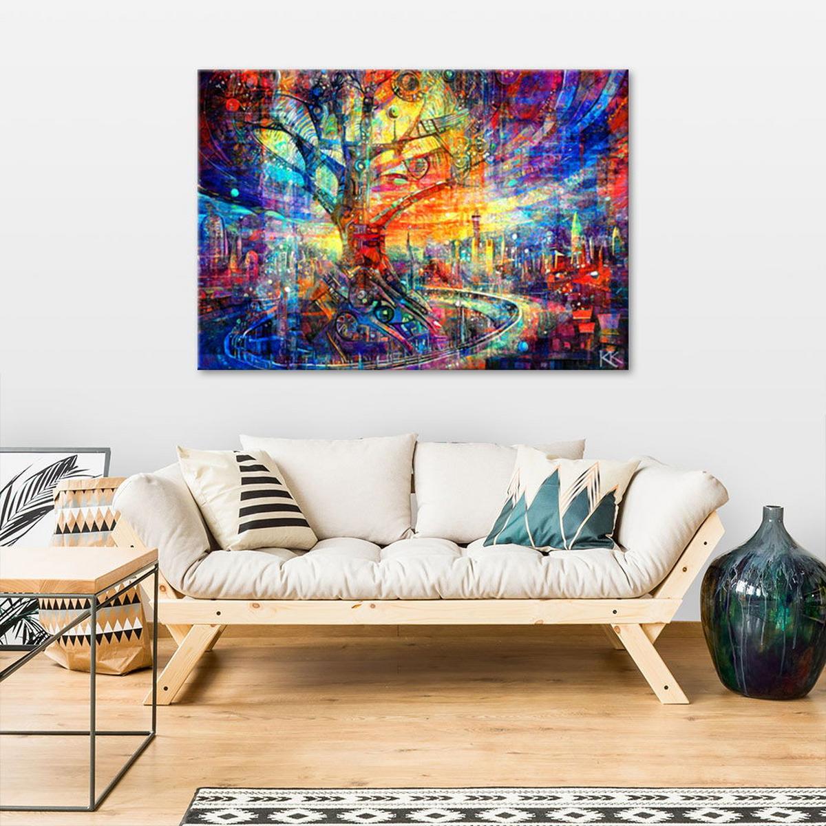 KUNSTDRUCK Lila 60/40 cm - Lila, Textil (60/40cm) - KUNSTLOFT