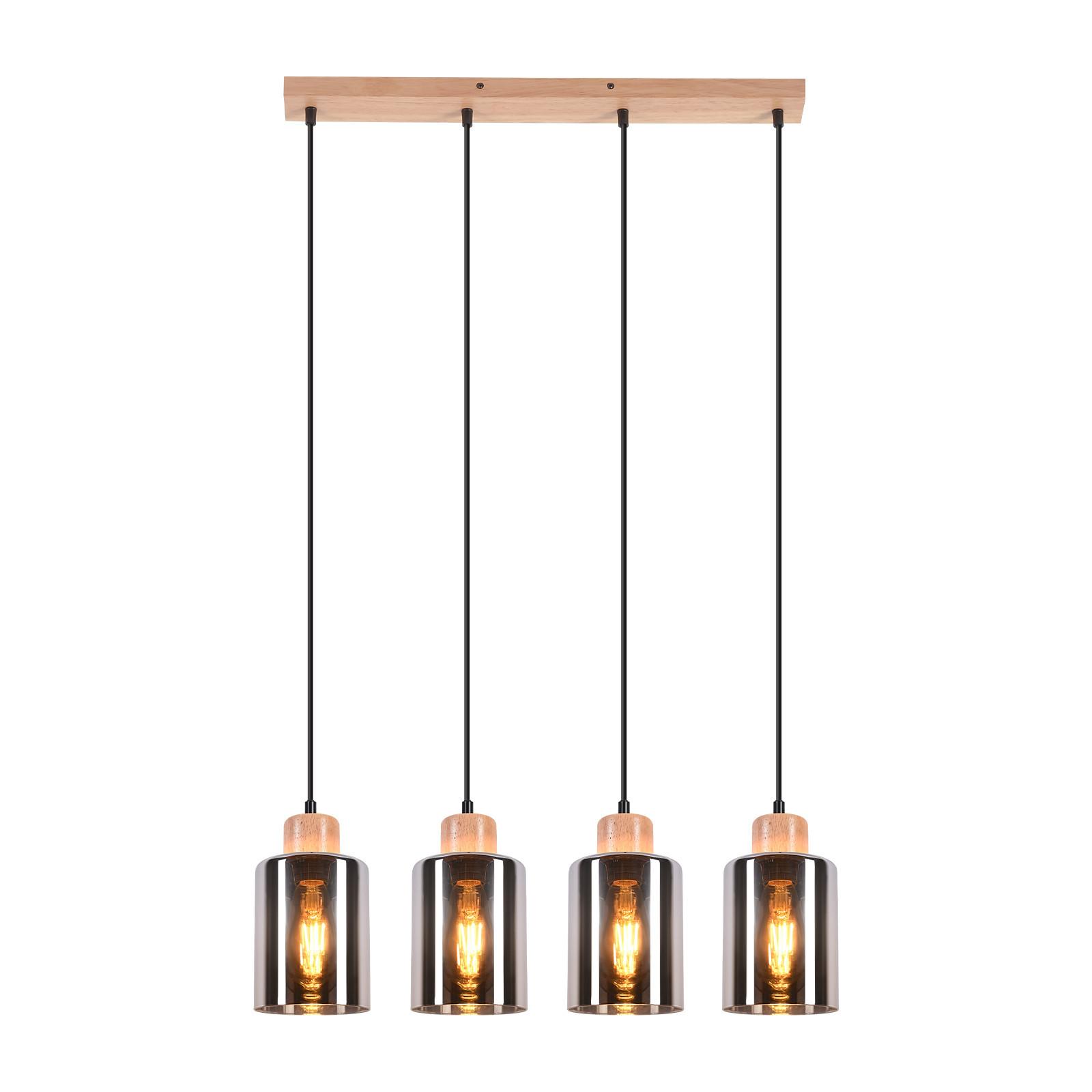HÄNGELEUCHTE Quilf 60/12/146.5 cm - Hellbraun, Metall (60/12/146.5cm) - ZMH