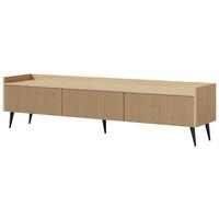 TV-LOWBOARD Arysa in Braun Walnuss Holzoptik 180/45/41 cm - Eichefarben/Schwarz, Holzwerkstoff/Metall (180/45/41cm) - WFL GROUP