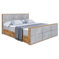 BOXBETT mit Matratze H3 und Lattenrost - LOLLI1-Z - 140x200 - Grau Monolith - Grau, Holzwerkstoff (140/200cm) - ALTDECOR