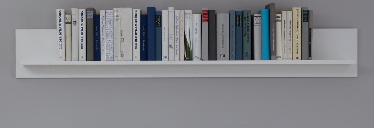 WANDBOARD weiß Landhaus, Wandregal 139 x 21 cm Bücherregal - Weiß, Holzwerkstoff (139/21/18cm) - Top.Furn