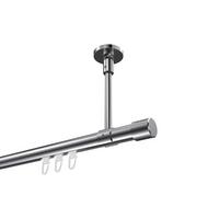 GARDINENSTANGE INNENLAUF Sonette Santo 120 cm, 1-läufig, 20 mm Ø Chrom - Chromfarben, Metall (120cm) - INTERDECO
